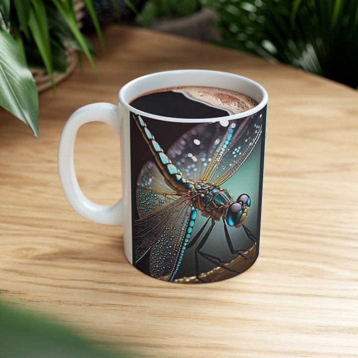 Dragonfly 11oz,15oz Ceramic Mug, Unique Design, great Gift Idea, create Home Brew Joy