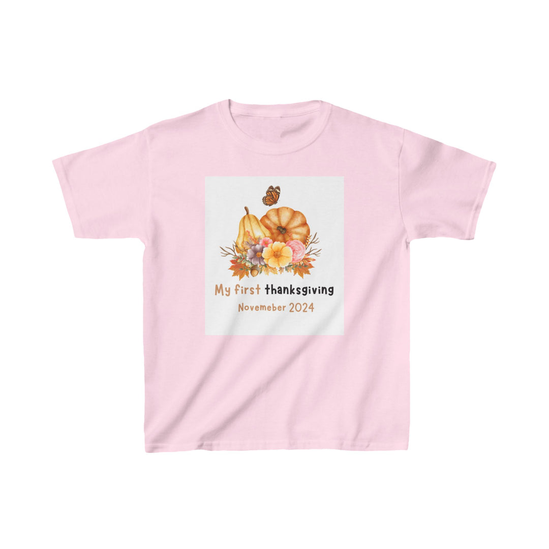 My First Thanksgiving Kids Heavy Cotton™ Tee, 6 colors, 5 sizes