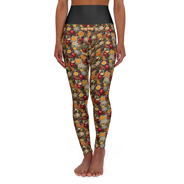 Womans's Christmas Spice High Waisted Yoga Leggings