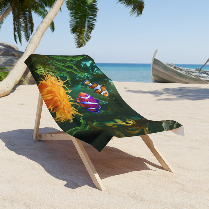 Clownfish Beach Towel, Summer Pool Accessory, Vacation Essentials, Fun Beach Design