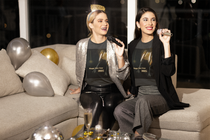 Happy New Year 2025 T-shirt, Unisex, Christmas, 8 colors, 8 sizes