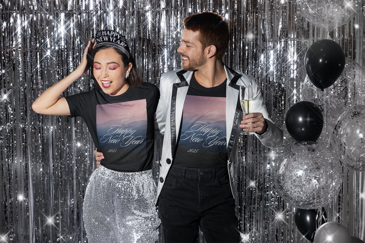 Goodbye 2024, Happy New Year 2025 T-shirt, Unisex, Christmas, 8 colors, 8 sizes