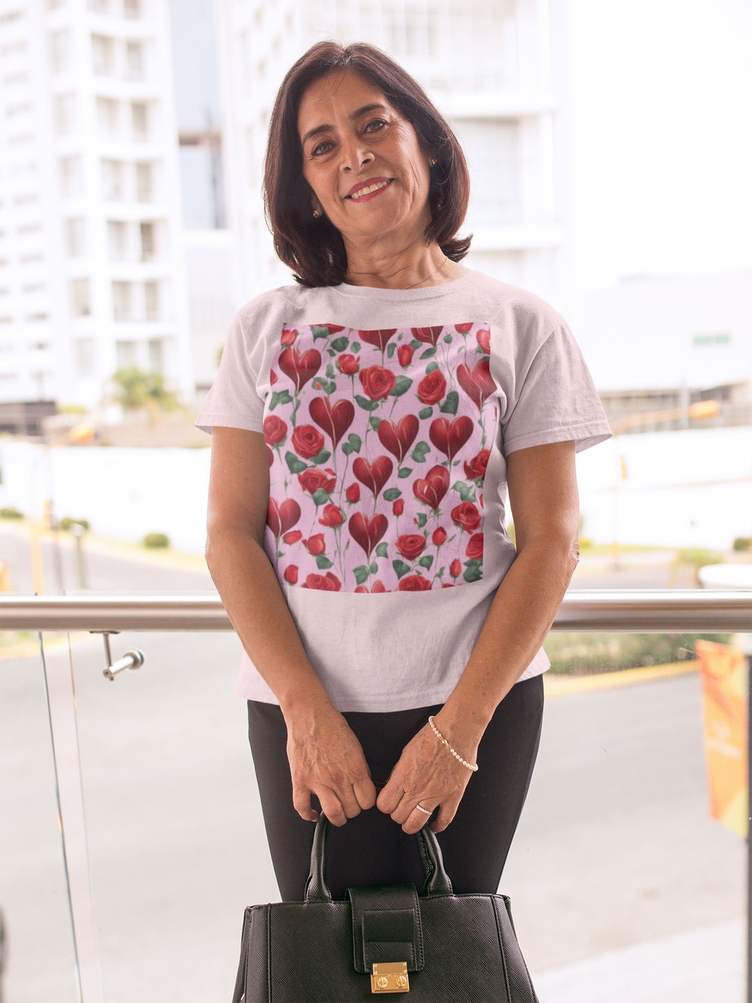 Valentine Hearts and Roses T-shirt, Unisex, 5 colors, 8 sizes