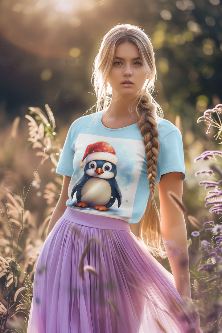 Cute Penguin T-shirt, Unisex, Christmas, 6 colors, 8 sizes