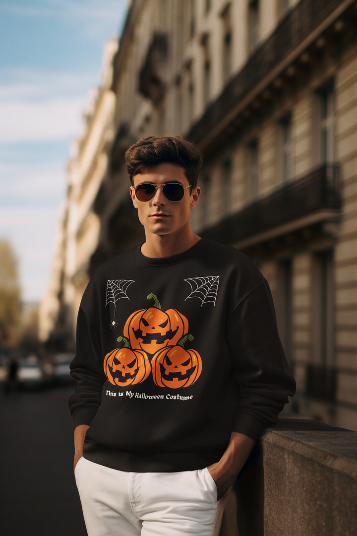 Halloween Costume Sweatshirt Crewneck unique heavy weight available in 6 colors and 6 sizes