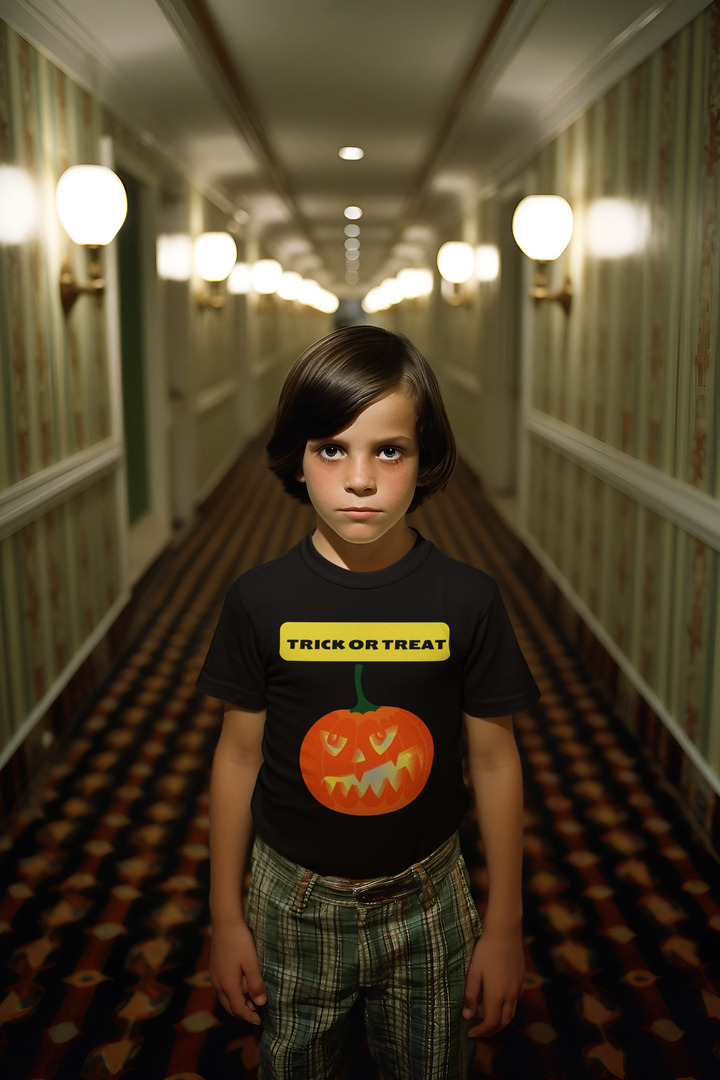 Halloween Angry Pumpkin Kids Heavy Cotton™ Tee, 5 colors, 5 sizes