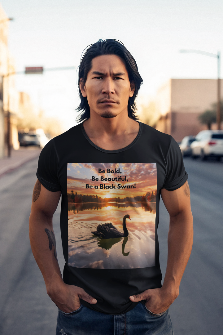 Be a Black Swan T-shirt glide through life Embrace each day unisex 6 colors, 8 sizes